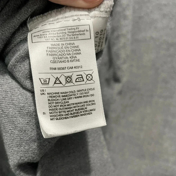 Adidas X David Beckham gray 100% cotton long sleeved button snap down Medium - Picture 10 of 11